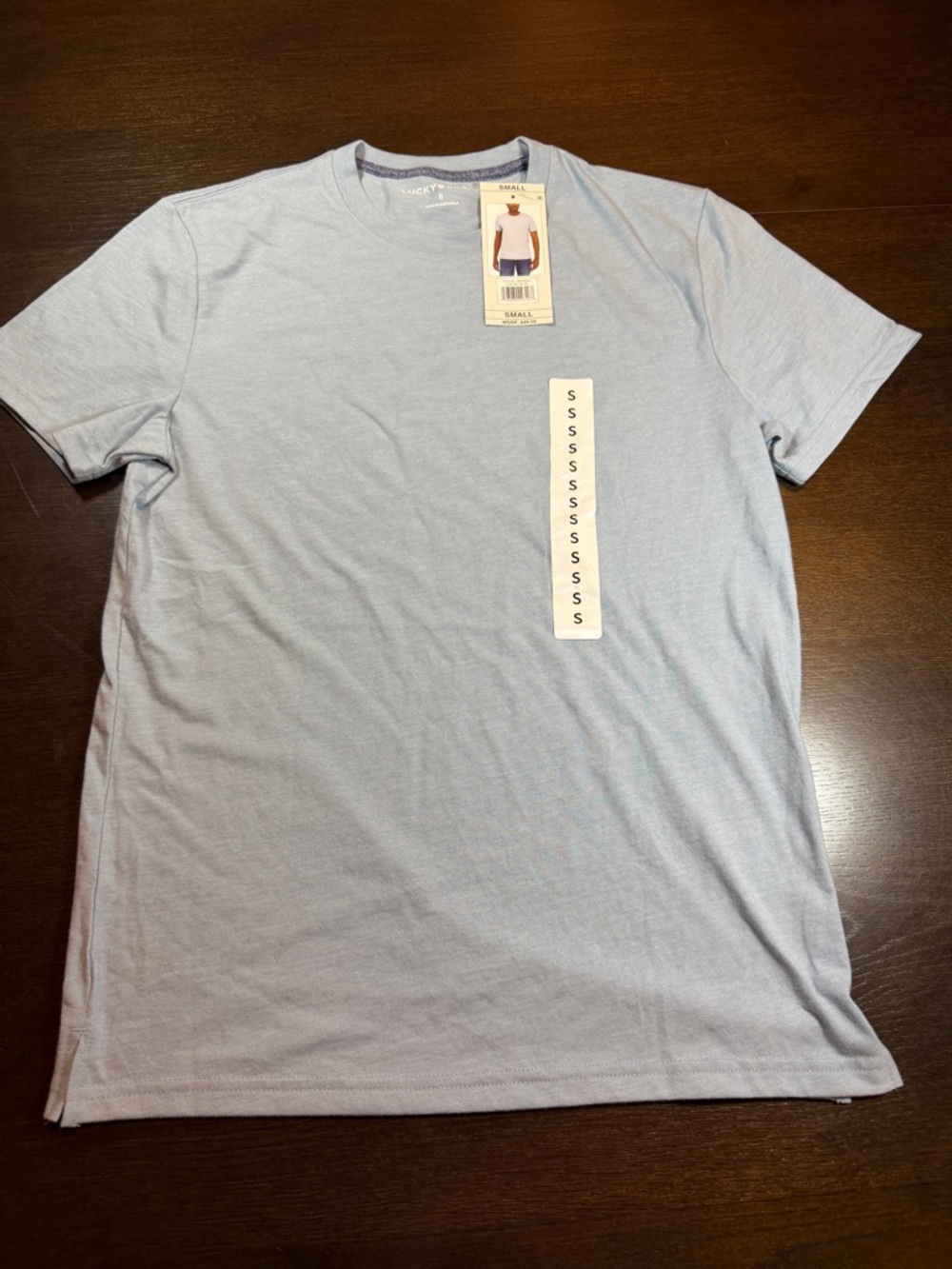 NWT Lucky Brand Light Blue Crew Neck Men’s T-Shirt S